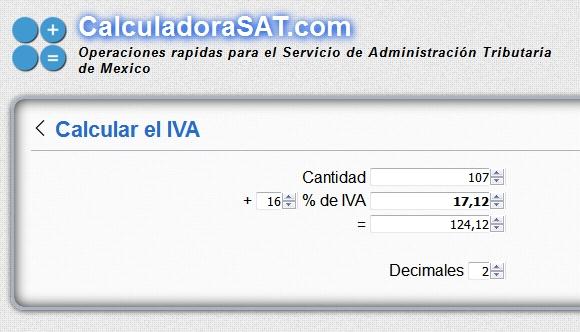 calcular el iva mexico