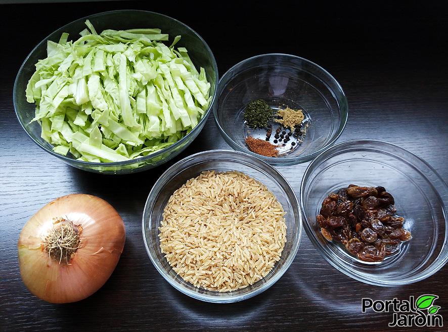 berza con arroz integral