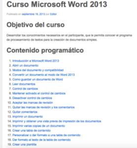 Curso Gratis de Microsoft Word 2013 por ConocimientosWeb