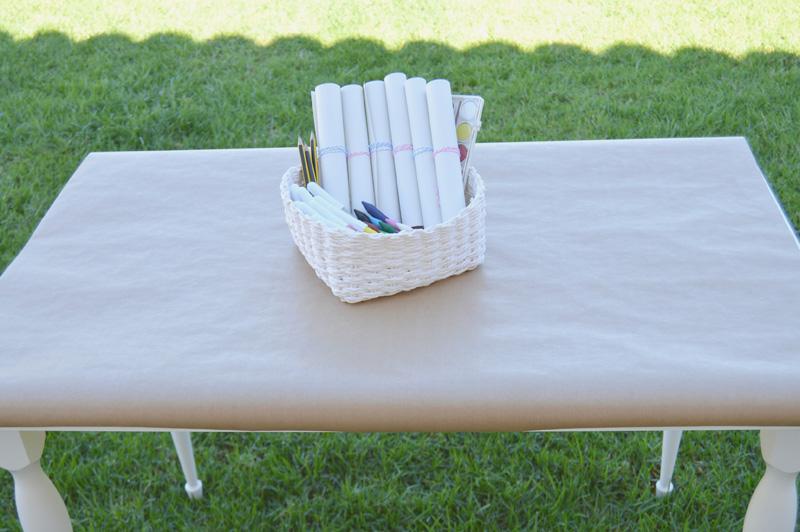 mesa para pintar fiesta de vuelta al cole