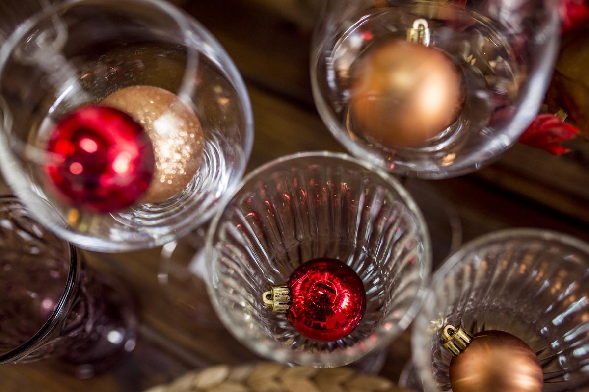 decoración navidad mesas