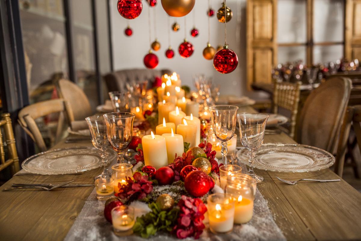 decoración mesa navidad