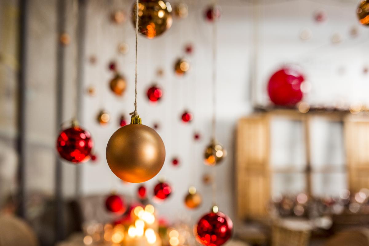 decoración navidad mesas