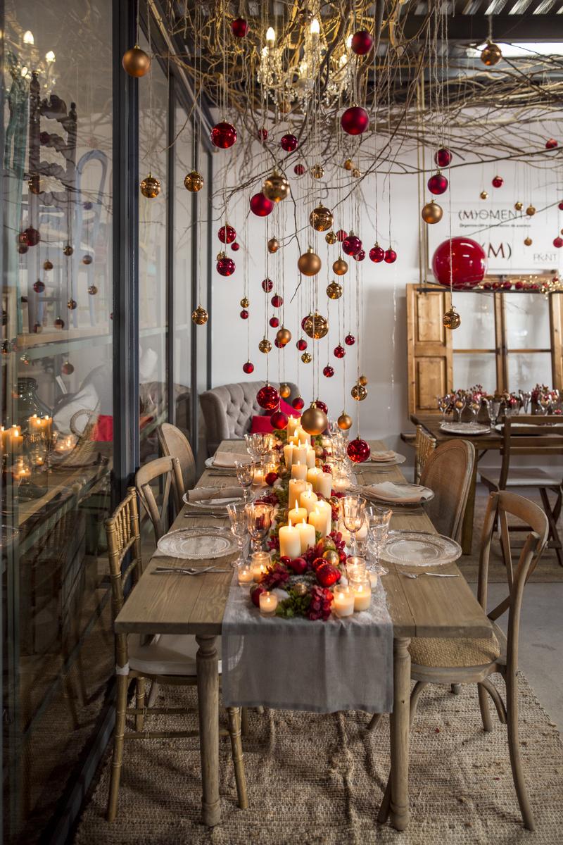 decoración navidad mesas
