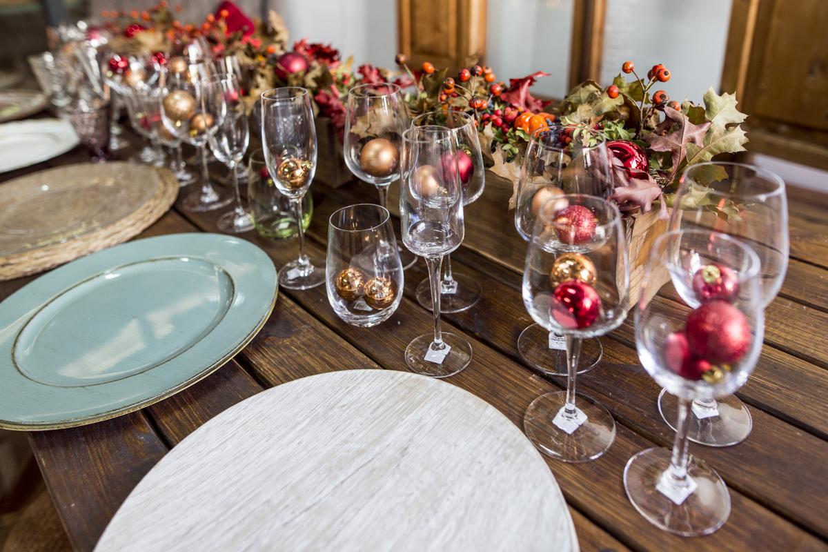 decoración navidad mesas