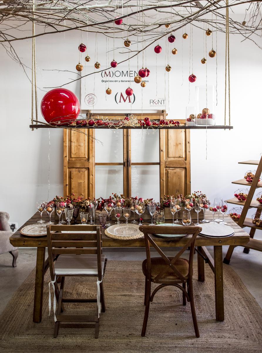 decoración navidad mesas