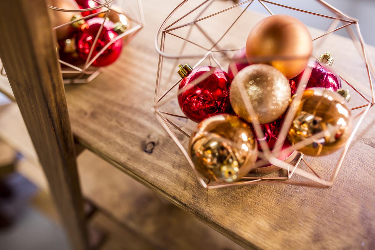 decoración navidad mesas