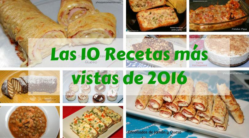 las 10 recetas mas vistas de 2016