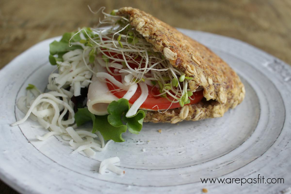Arepa Saludable de Afrecho, Avena, Papelón y Linaza