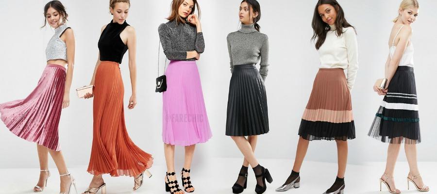 falda plisada de asos