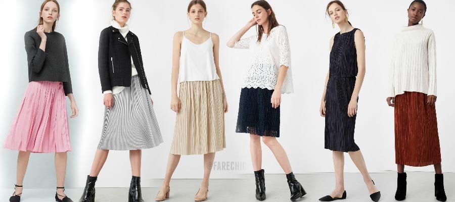 faldas plisadas de mango