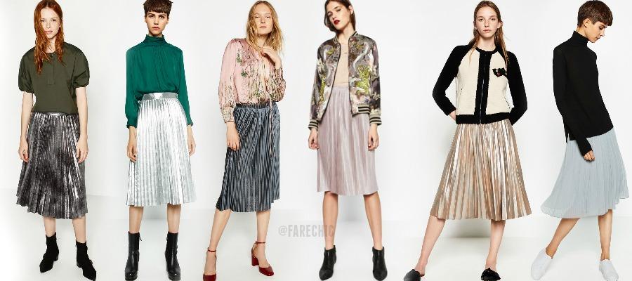 faldas plisadas de zara