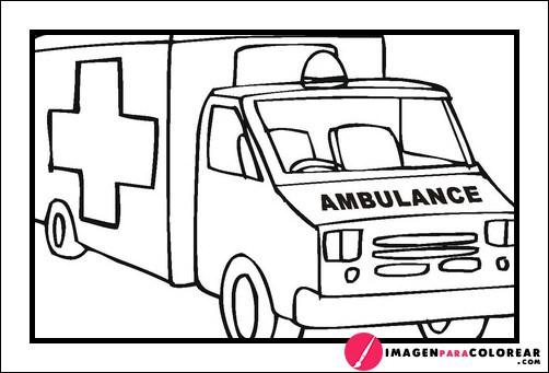 Ambulancia Para Colorear