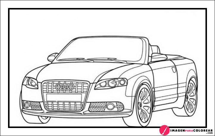 Coche Descapotable Para Colorear
