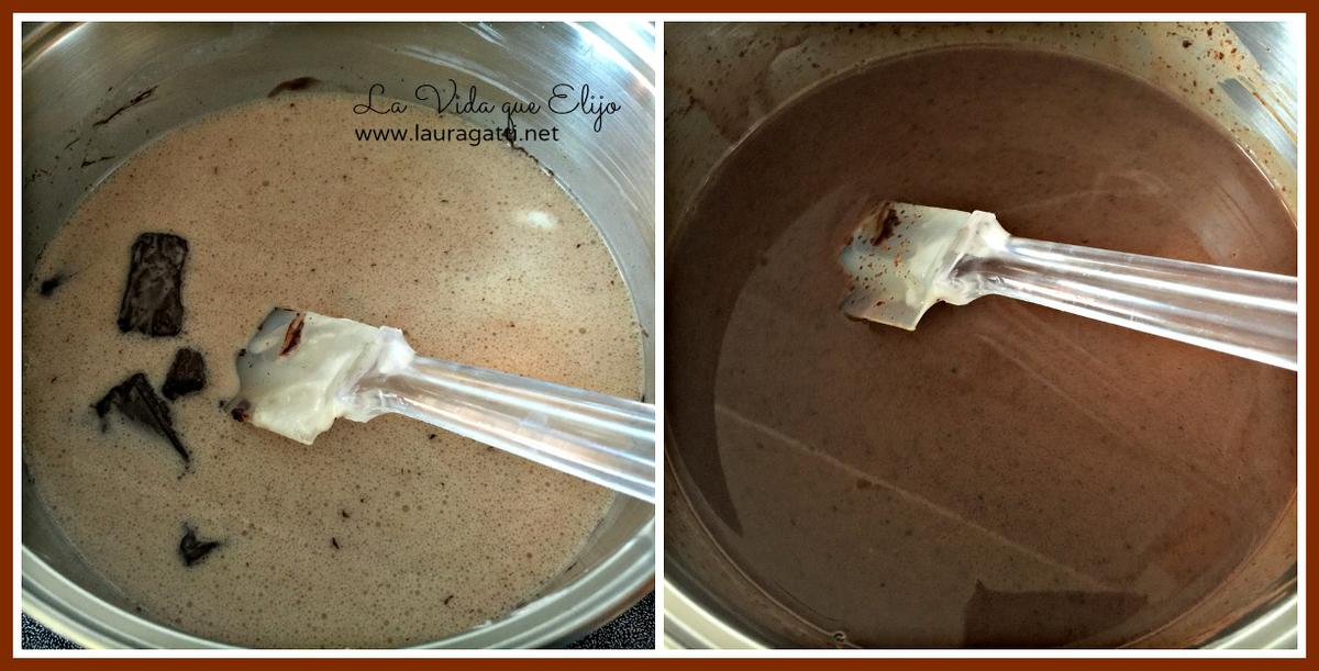 Postre de chocolate y coco