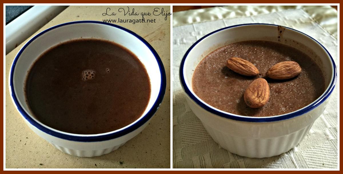 Postre de chocolate y coco