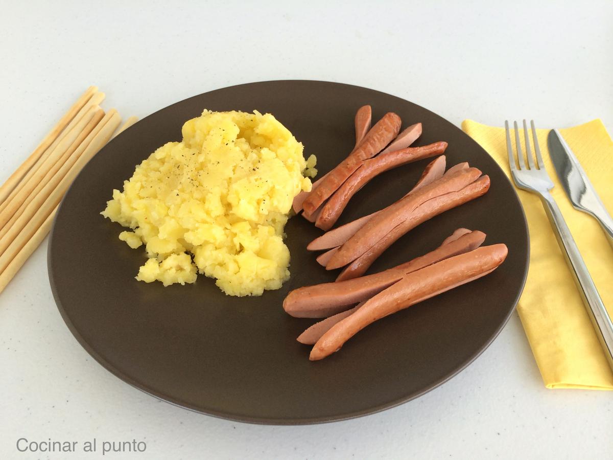 Puré de patatas casero en microondas 