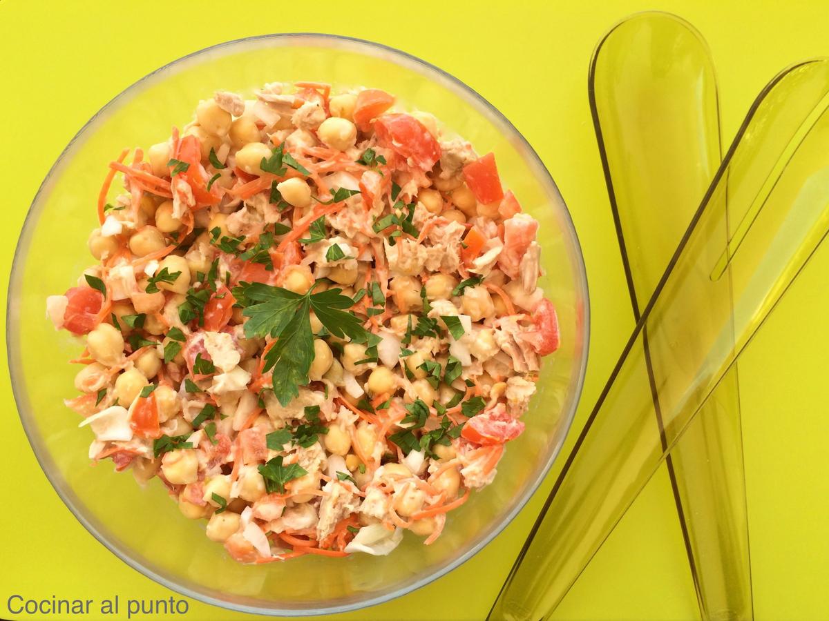 Ensalada de garbanzos con mayonesa 