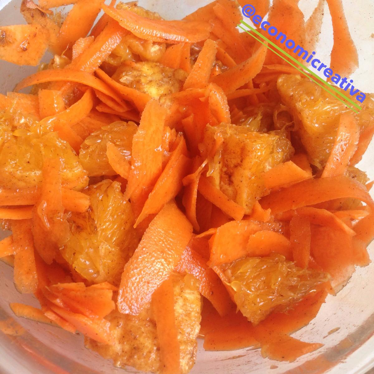 Ensalada dulce de naranja y zanahoria