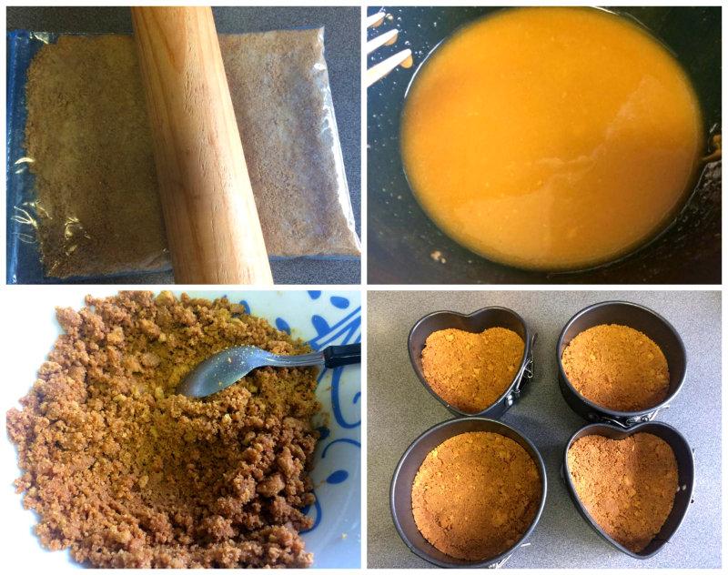 preparación-de-la-base-de-galleta-mantequilla-y-turrón