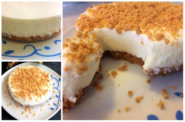 montaje-final-del-postre-mousse-de-yogur-con-toque-de-jijona