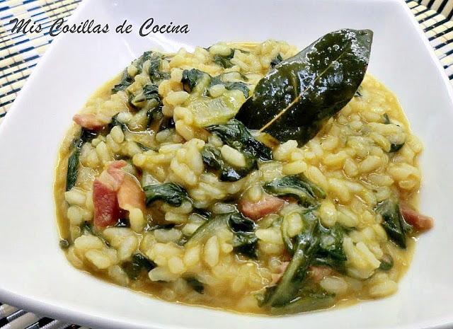 ARROZ MELOSO CON ACELGAS Y JAMON