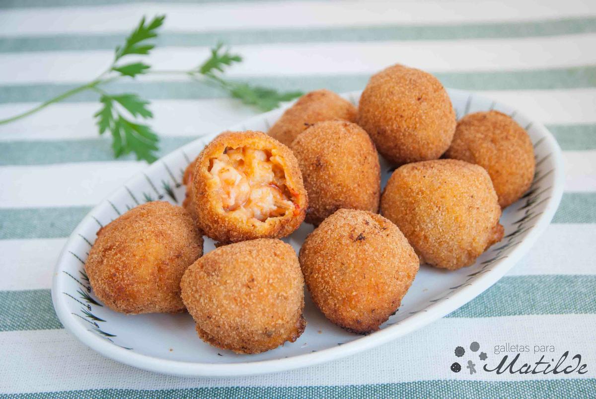 Croquetas de gambas y mejillones