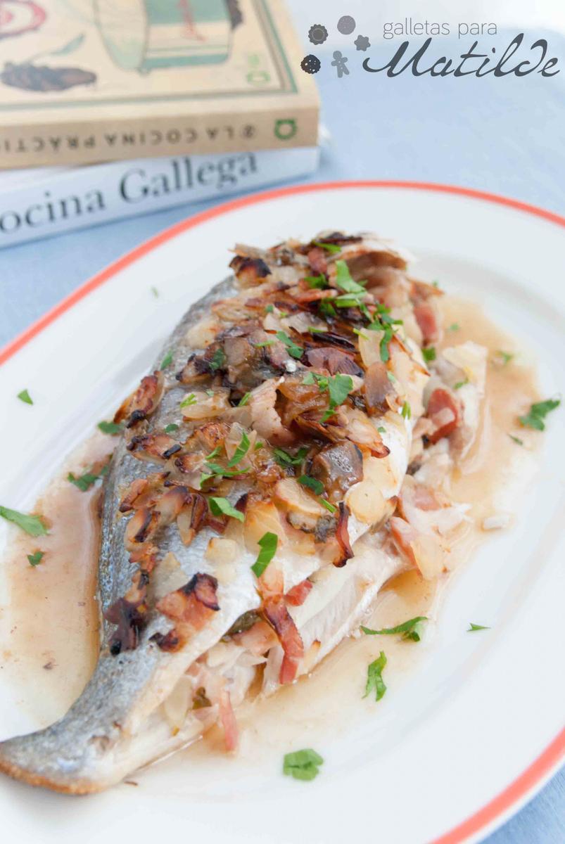 Dorada al horno con almendras