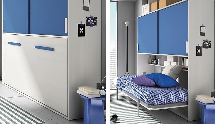 cama abatible con altillo como contrapeso