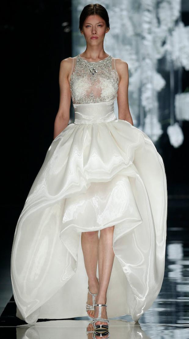 vestido novia saten