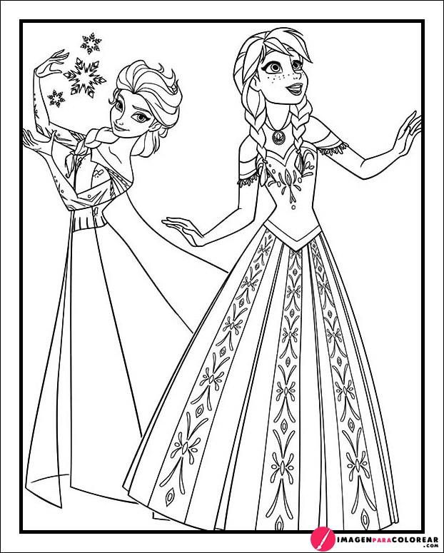 Pintar Anna Y Elsa Frozen