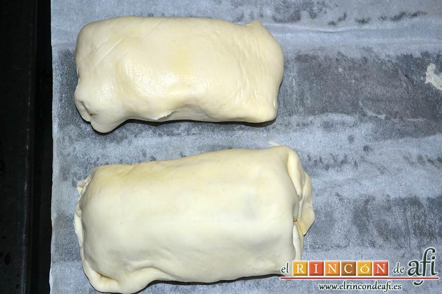 Solomillo Wellington, cerrar bien el hojaldre formando paquetitos