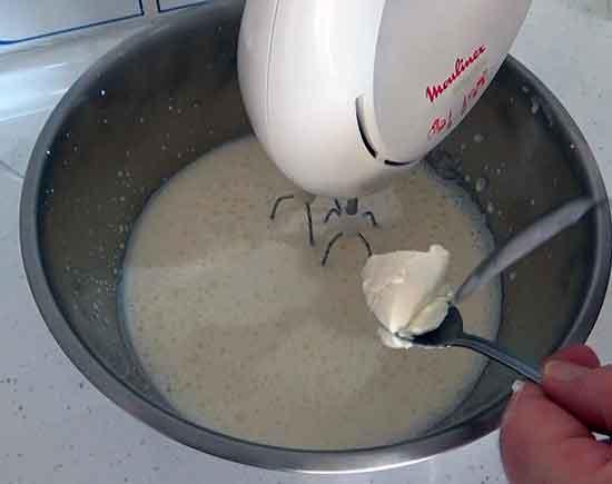 nata montada (crema de leche)