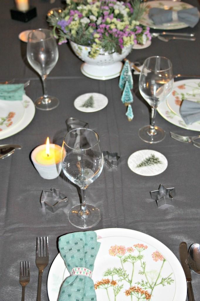 Mesa de Navidad con velas