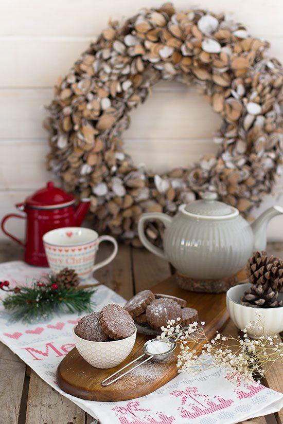 Polvorones de chocolate