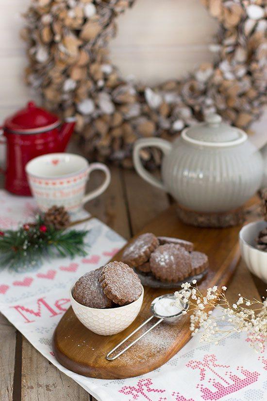Polvorones de chocolate