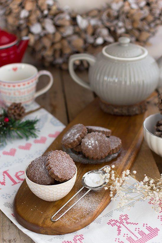 Polvorones de chocolate