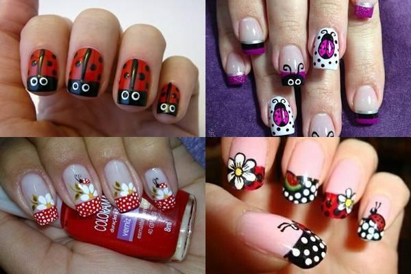 Decoración de uñas con mariquitas1-tile