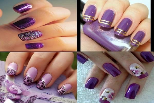 Decoración de uñas moradas1-tile