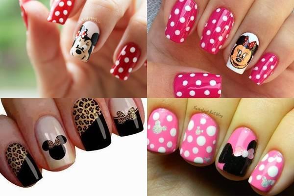 Decoración de uñas con Minnie1-tile