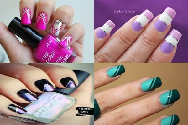 Decoración de uñas con cintas1-tile