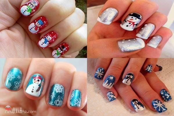 Decoración de uñas de muñeco de nieve1-tile
