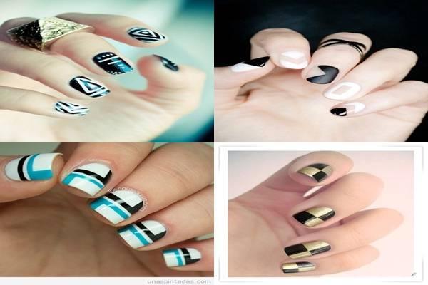 Decoración de uñas geométricas1-tile