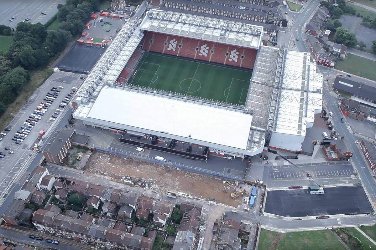 Viviendas derribadas junto a Anfield (Liverpool)