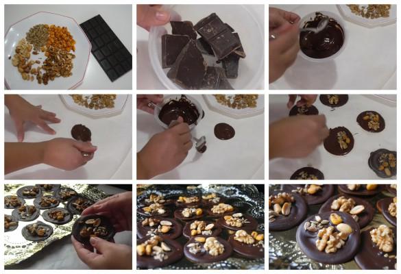 medallones-de-chocolate-con-frutos-secos-elaboracion