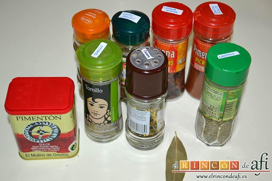 Lomo de cerdo adobado y salsa de mermelada de cerezas, preparar todas las especias