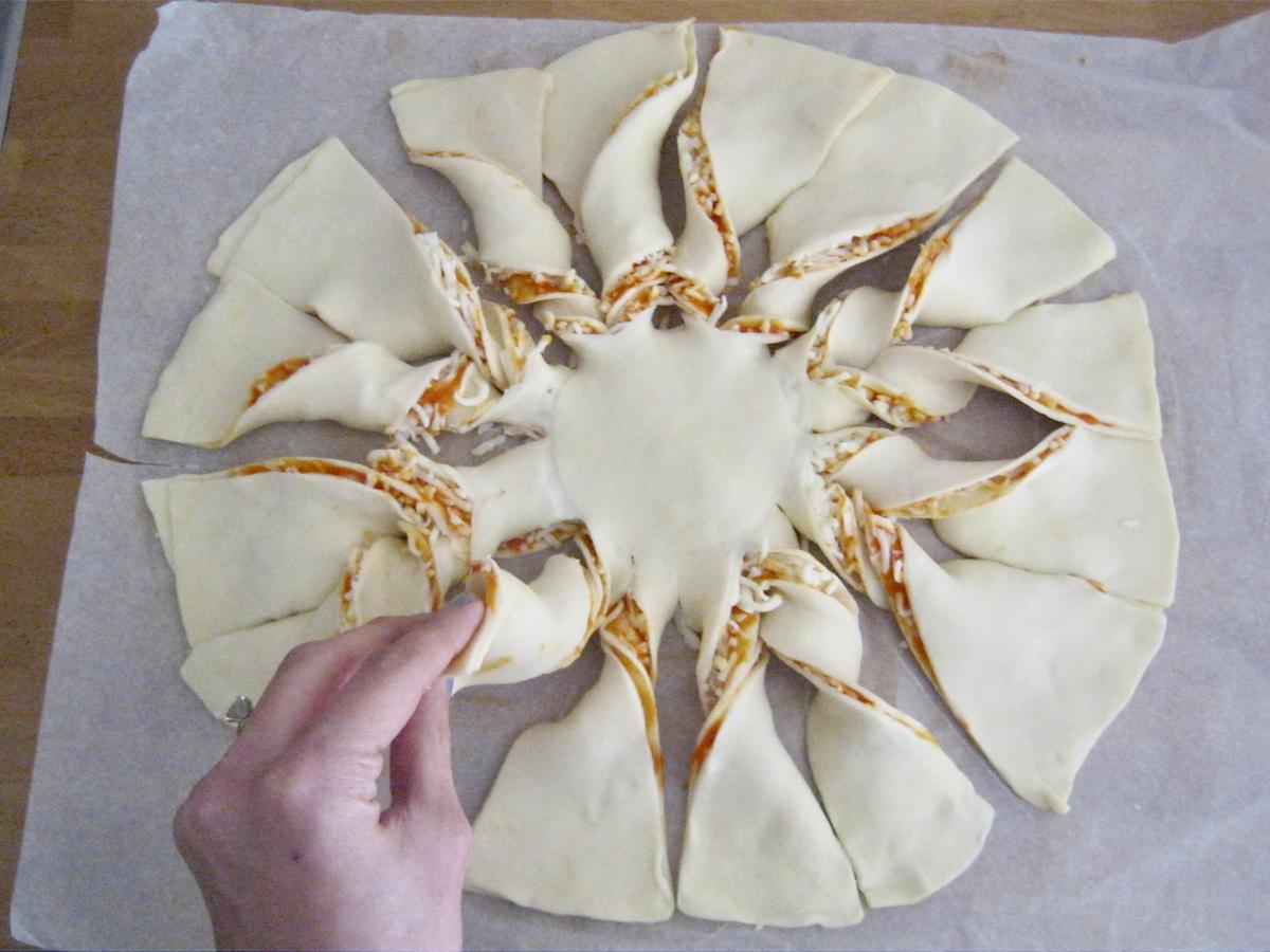 estrella pizza de hojaldre 