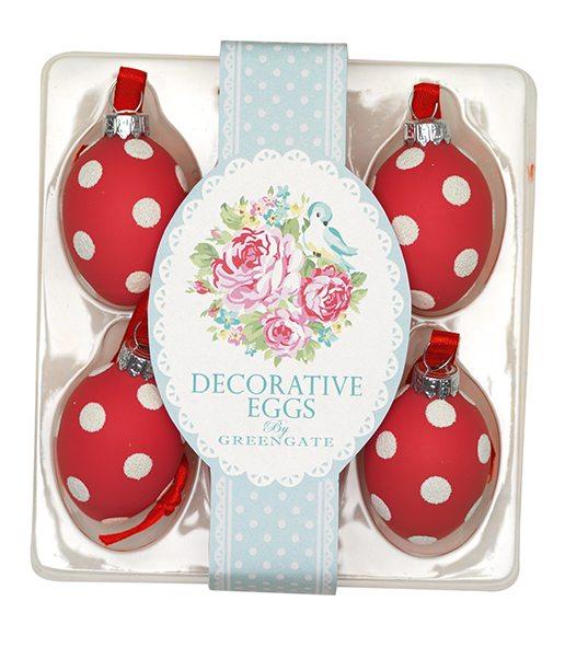 Huevos Decorativos Rojos Green Gate