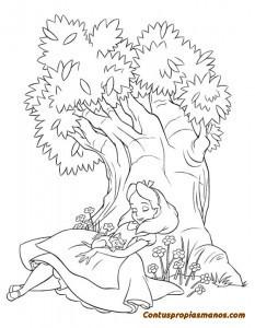 Dibujos Disney para colorear- Alicia en el País de las Maravillas