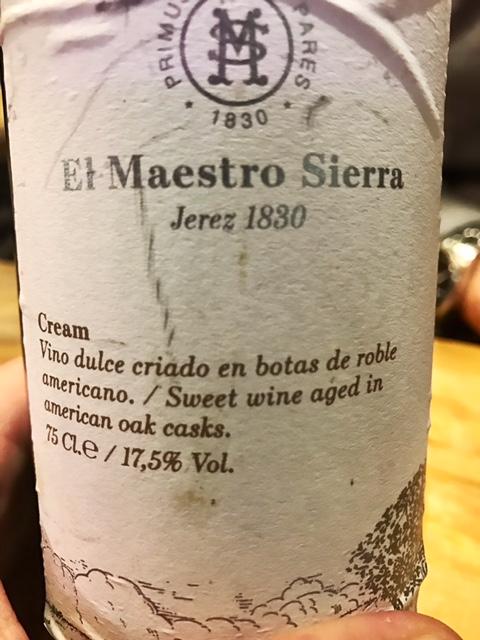 El Maestro Sierra Jerez 1830 Cream